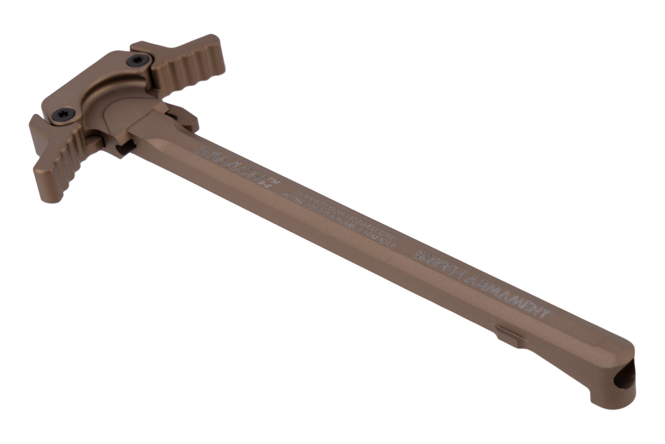 Griffin Armament SNACH Gen 2 RV3 AR-15 Ambidextrous Charging Handle - FDE